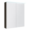 Peilikaappi Domestic City 60 cm LED musta tammi