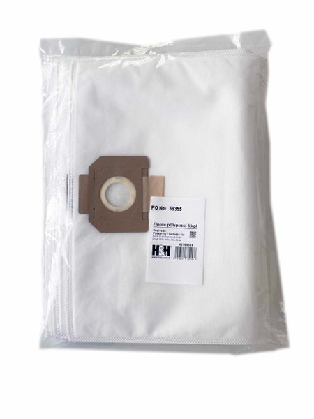 H&H Tuonti P&ouml;lypussi fleece VCE33/44, 5 kpl