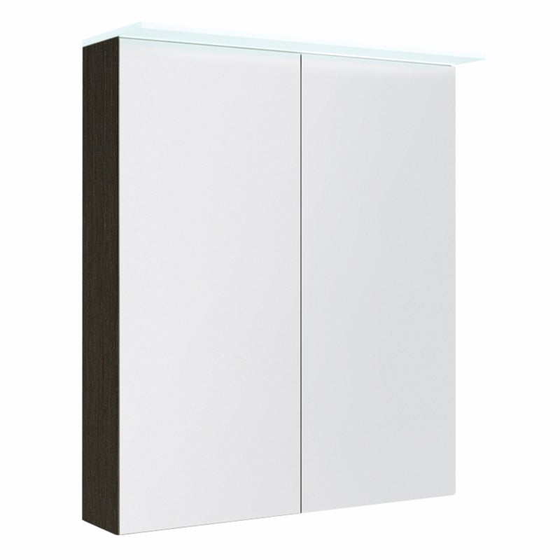 Peilikaappi Domestic City 60 cm LED musta tammi